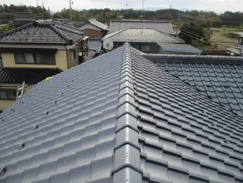 屋根下地補強、瓦入替工事